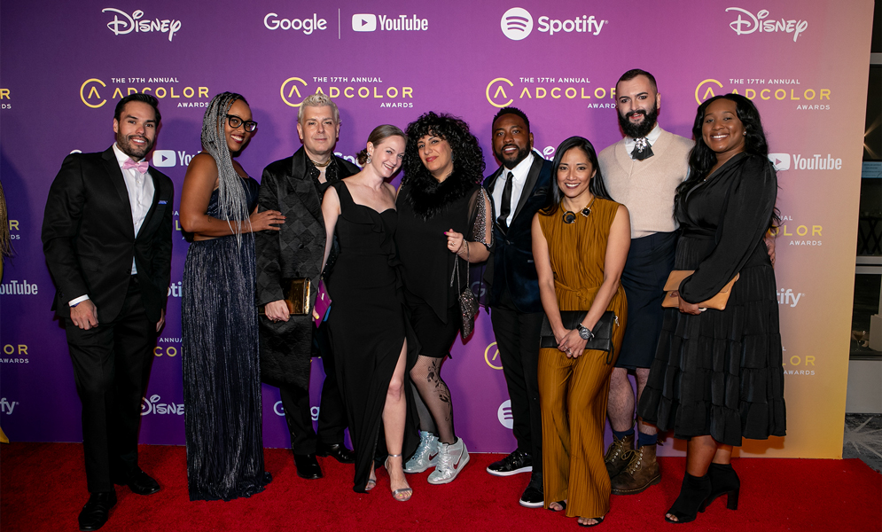 group on red carpet at ADCOLOR