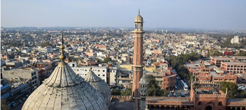 New Delhi skyline, representing MSL's market presence in New Delhi.